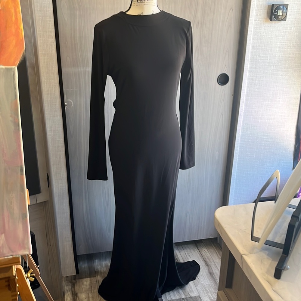 Long sleeve black dress
